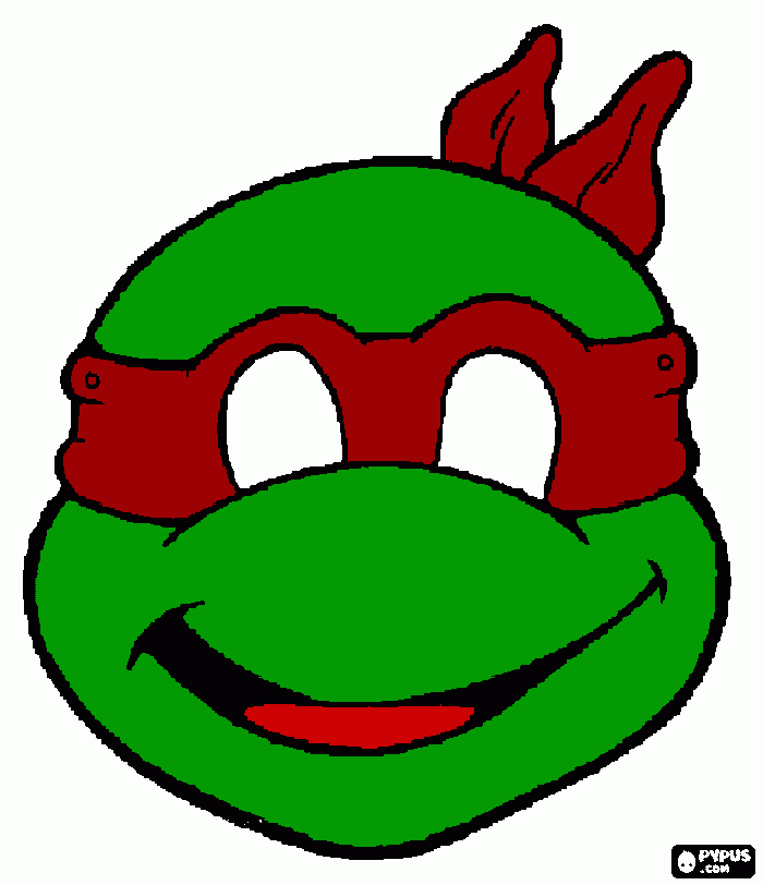 mask raph coloring page