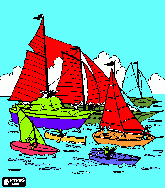 masons boat coloring page