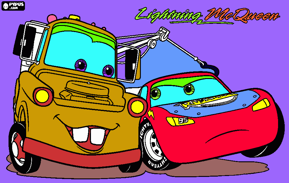mater a mc queen coloring page