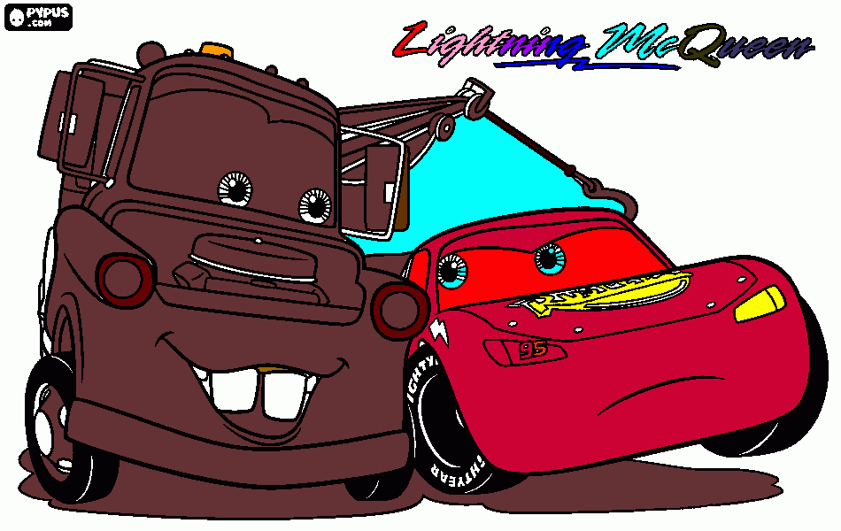 mater/lightening coloring page