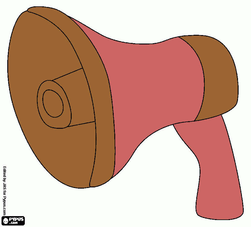 mega phone coloring page