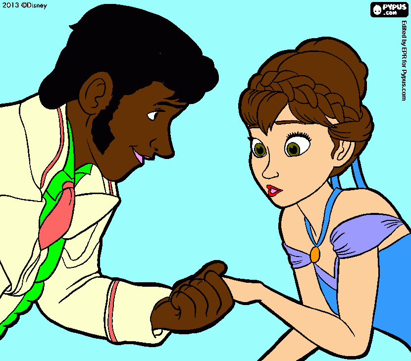 Meghan and a black guy coloring page