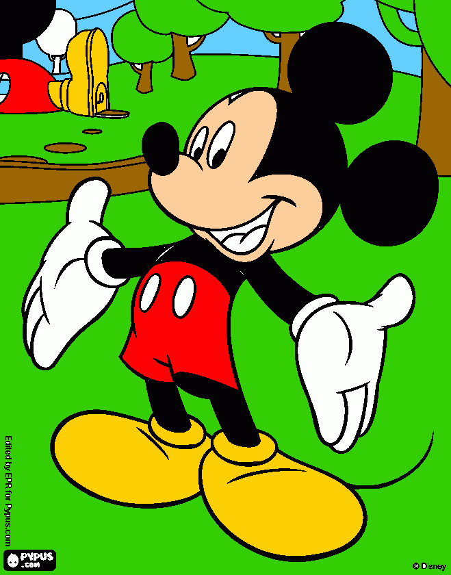 mikey mouse coloring page