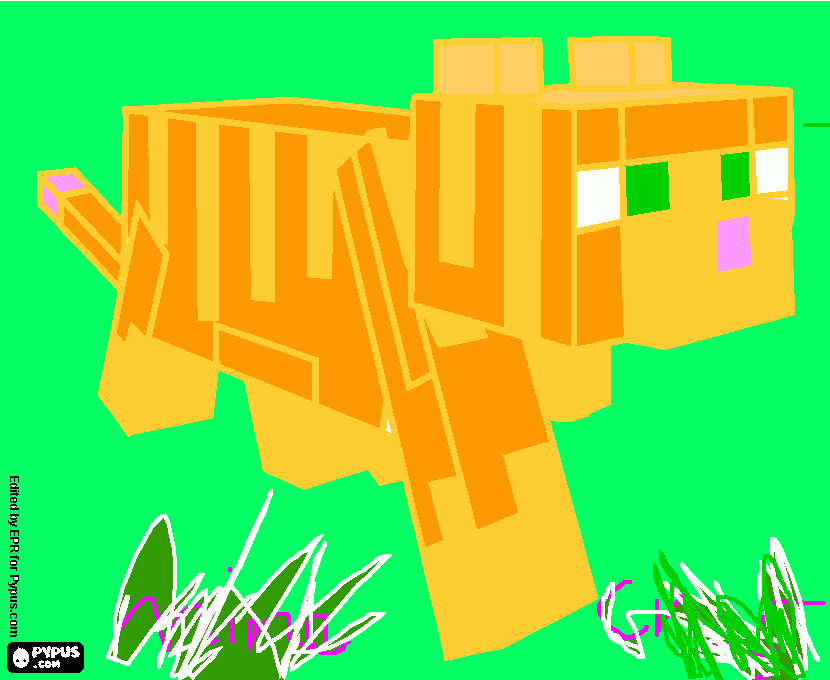 minecraft cat looks like stampy coloring page