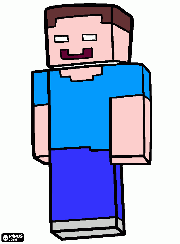 minecraft HEROBRIANE coloring page