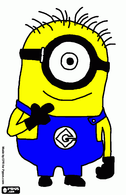 minion 1 eye coloring page