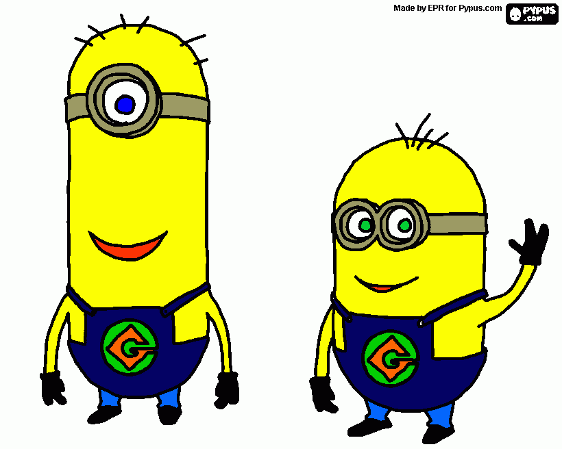 minions colored coloring page
