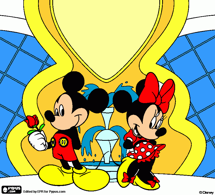 Minnie and Mickey Mouse  coloring page