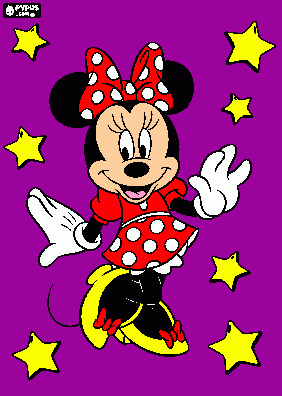 minnie mous coloring page