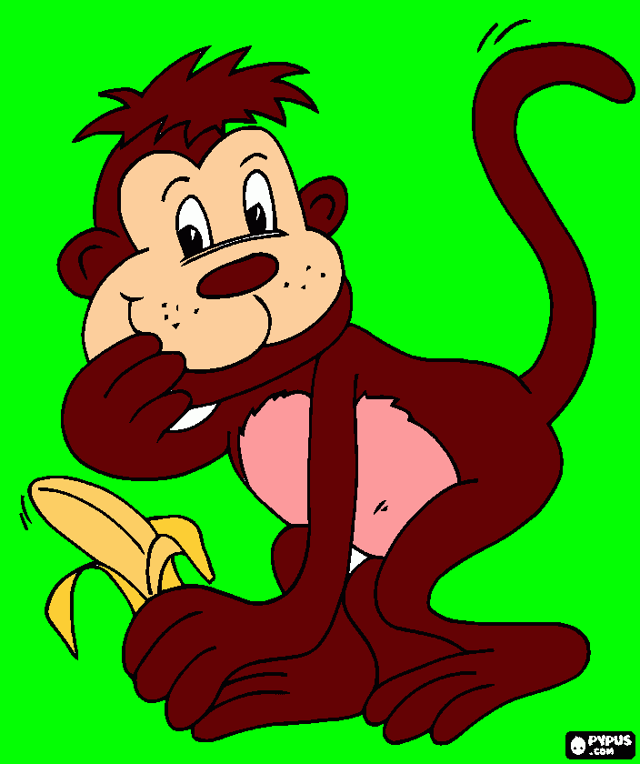 monky coloring page
