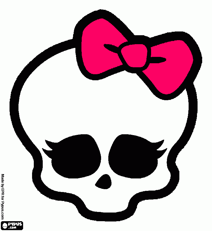 monster high skullete coloring page