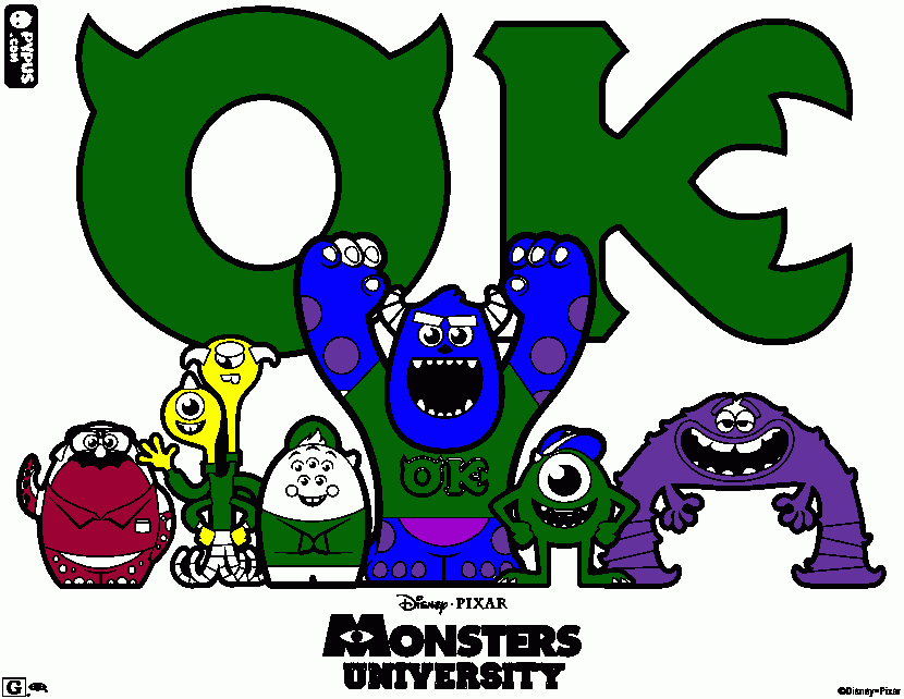 monsters u pic coloring page