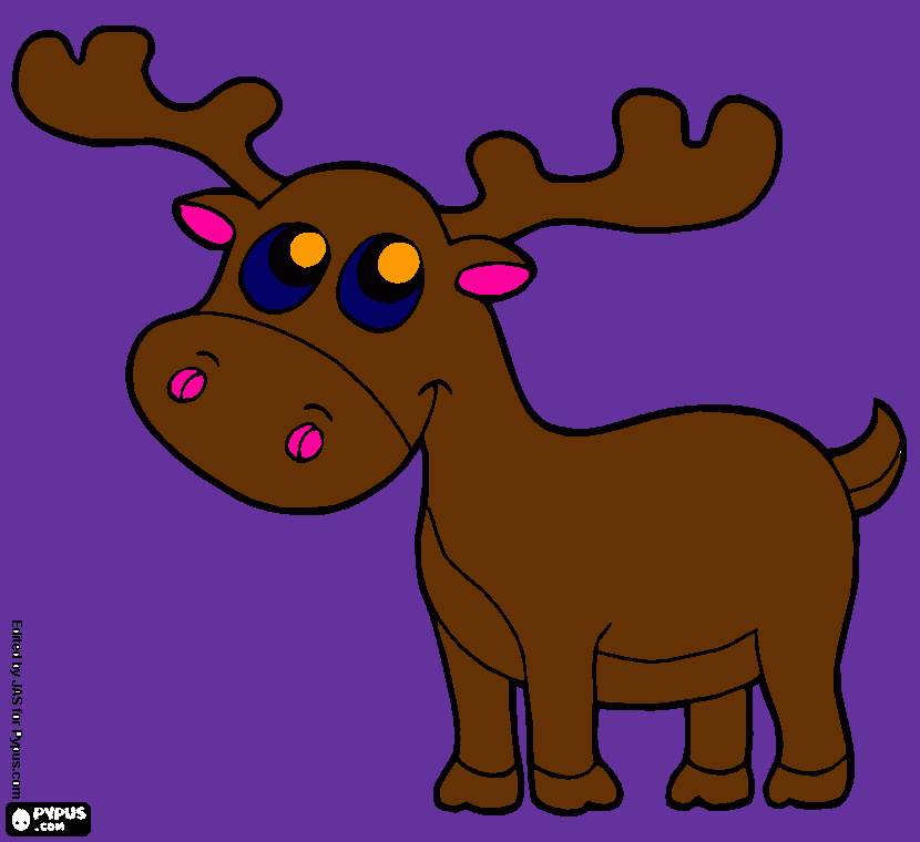 moose drawing coloring page
