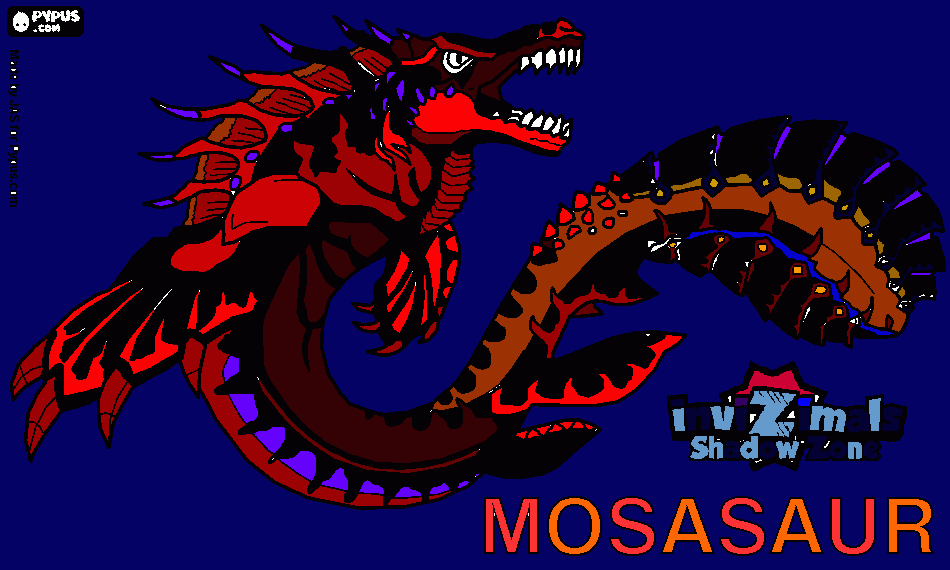 mosasaur coloring page