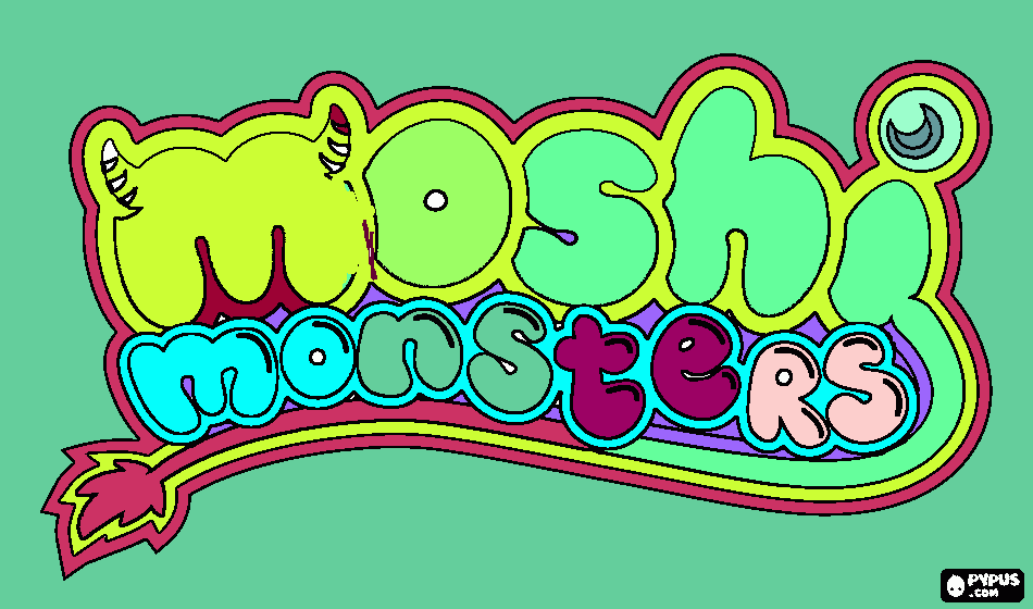 Moshi Monsters picture coloring page