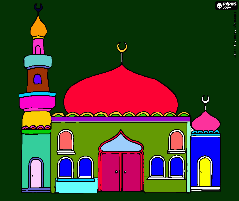 Mosque coloring page