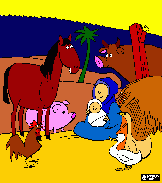 Mother Mary with Baby Jesus coloring page