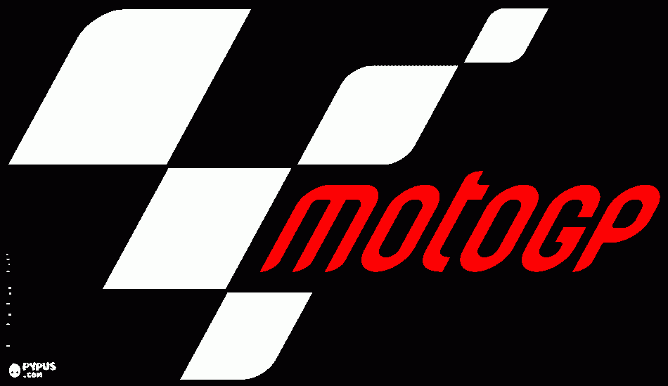 MOTO GP emblem coloring page, printable MOTO GP emblem