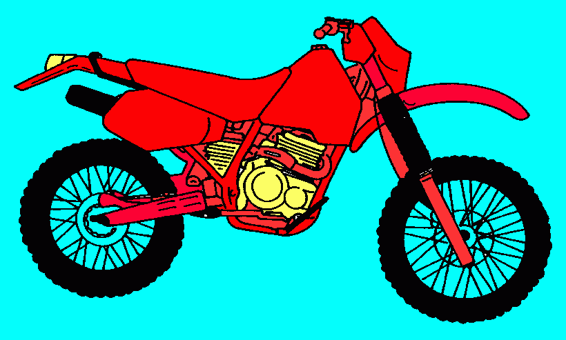 motor bike coloring page