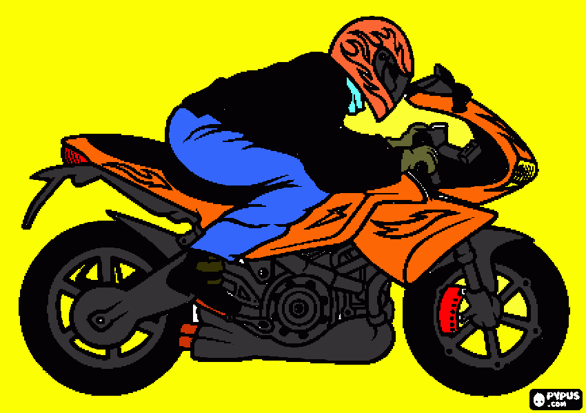 motorcycle picture coloring page