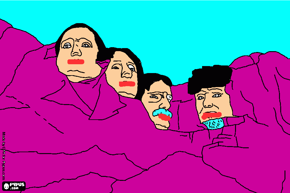 Mount Rushmore coloring page