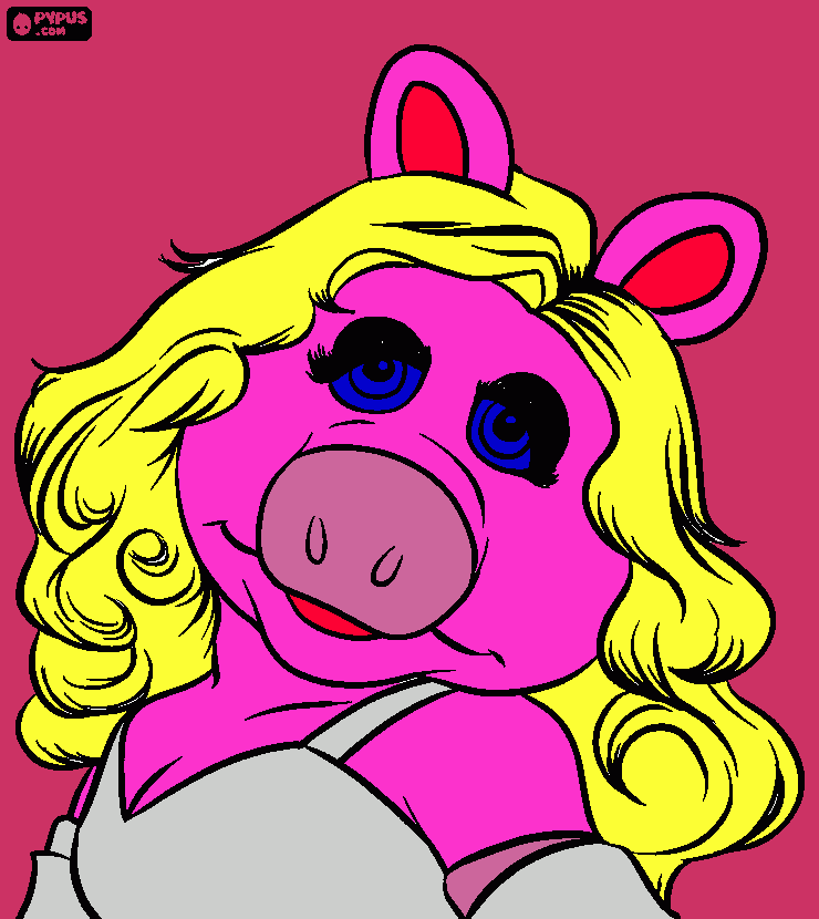 Mrs piggy coloring page