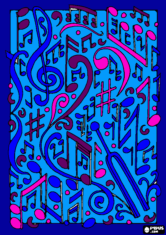 My Music notes coloring page