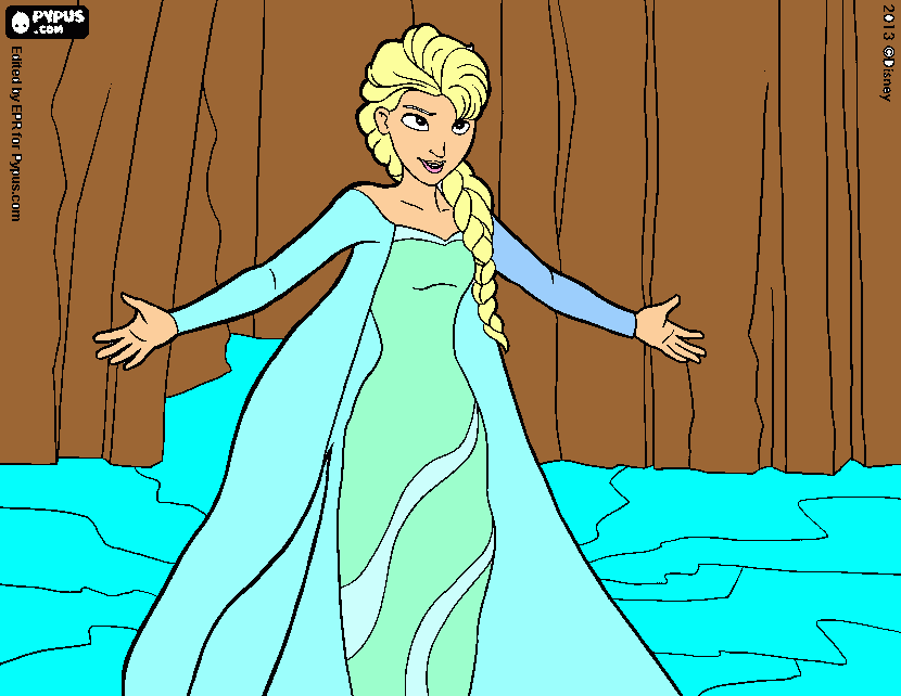 my picture of elsa. from FROZEN! coloring page