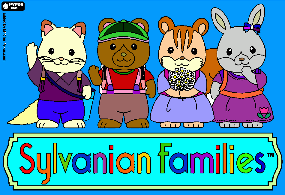 My Sylvanian School Photo  coloring page