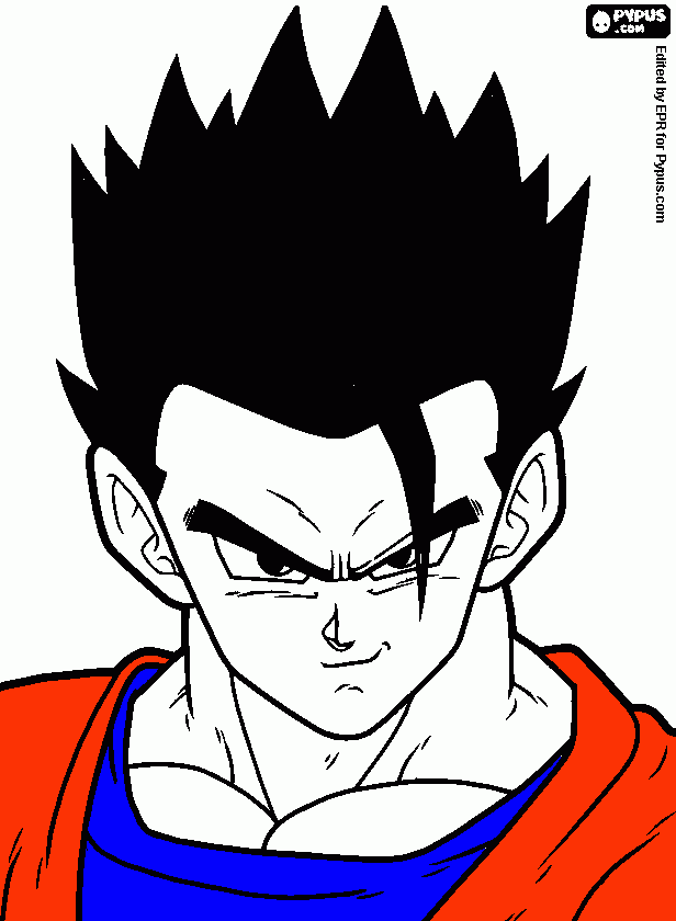 mystic gohan coloring page