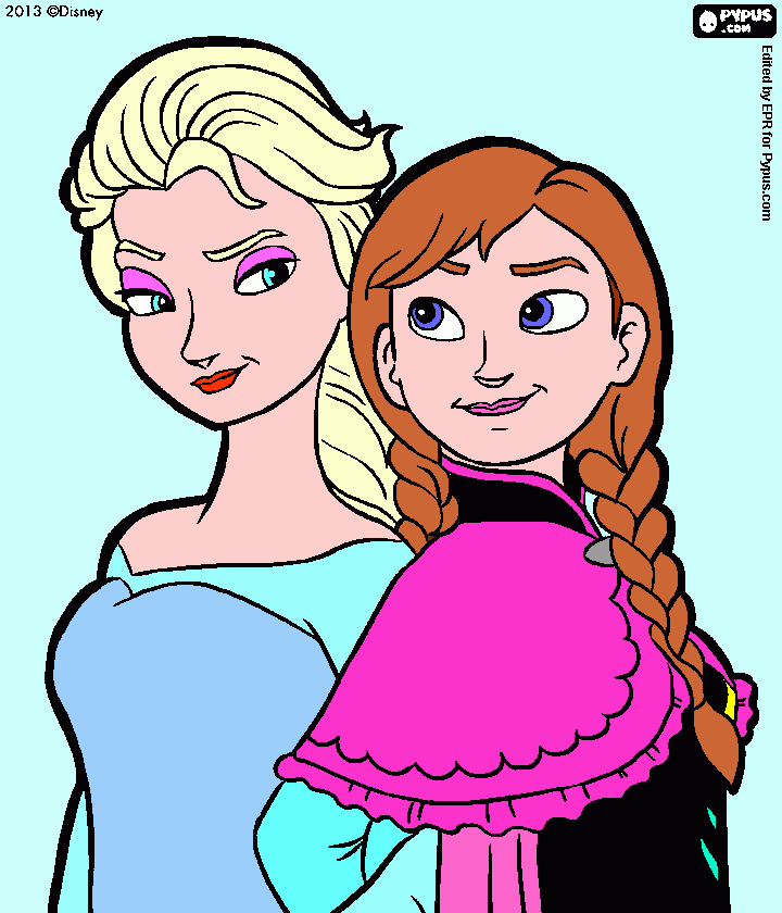 Naomi's Frozen 2nd bday card coloring page