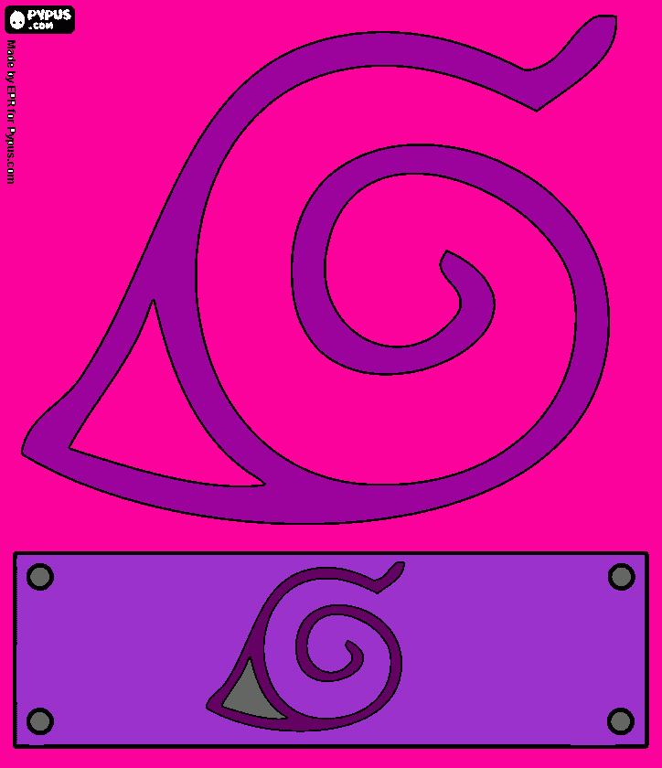 Naruto headband coloring page