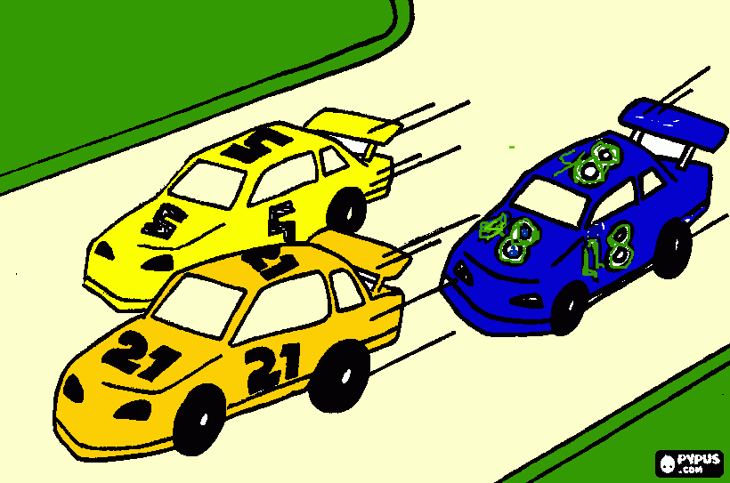 nascar coloring page