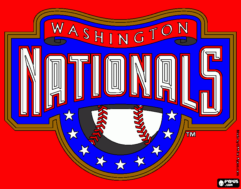 nationals baseball mlb coloring page