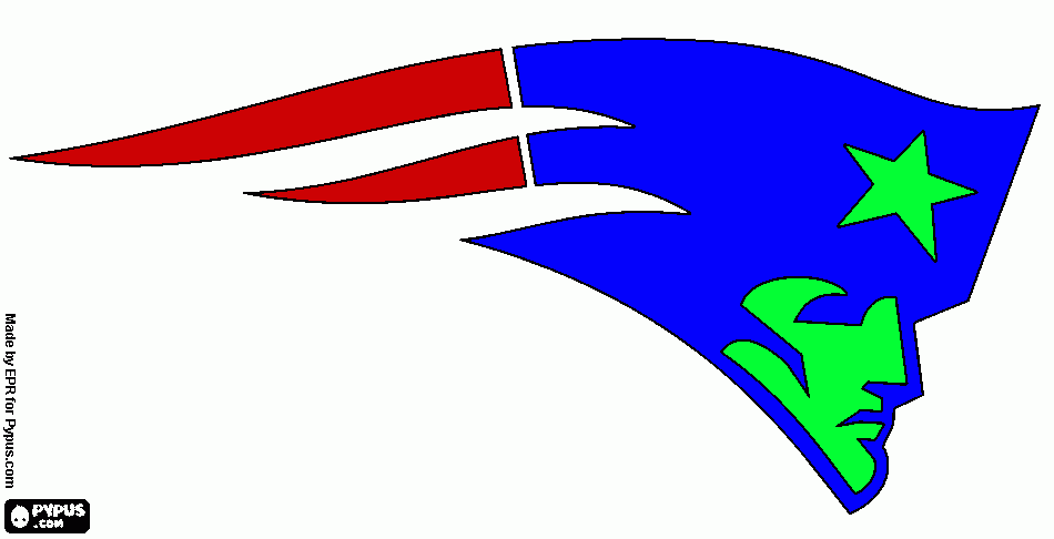 New England Patriots logo, american football team coloring page