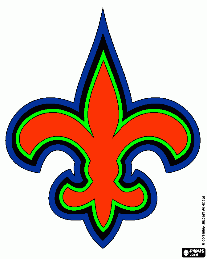 New Orleans Saints, american football team coloring page