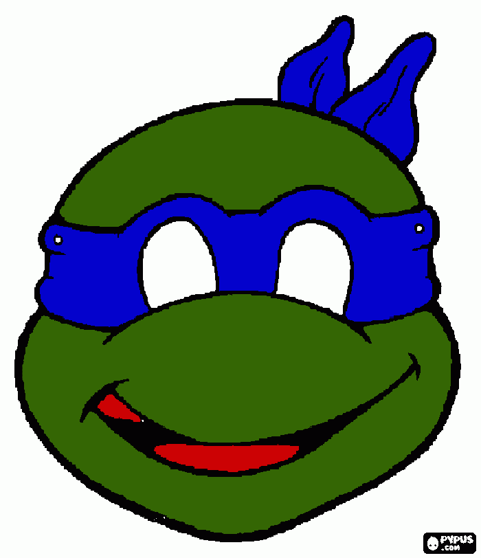 ninja turtule mask coloring page