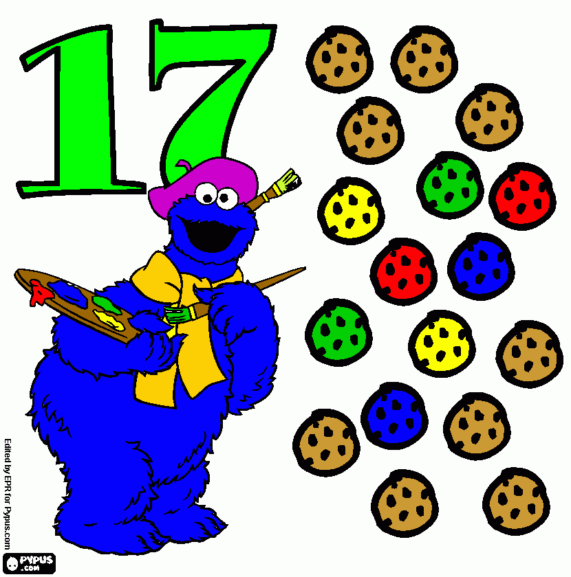 number17 coloring page