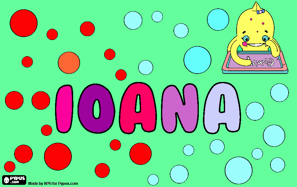 numele ioana coloring page