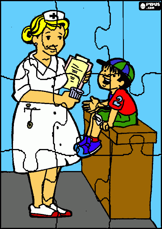 Nurse coloring page