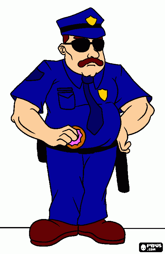 Officer coloring page