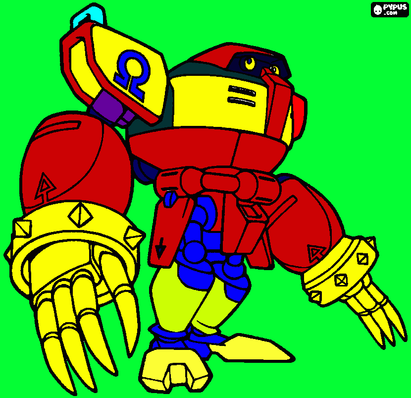 omega robot coloring page