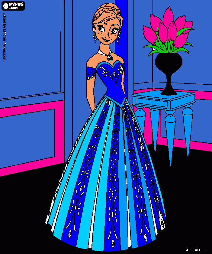 Online colouring-in Frozen masterpiece coloring page