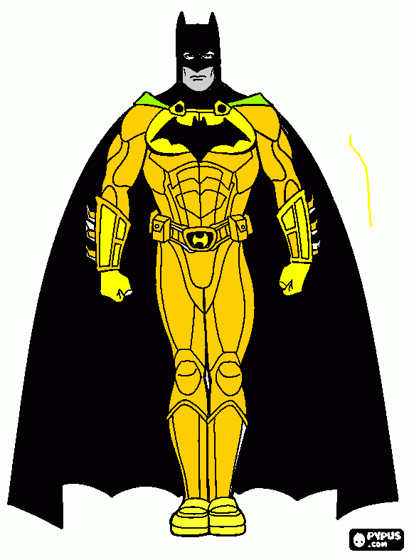 Orange batman! coloring page