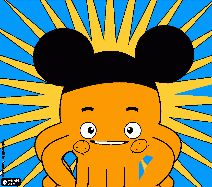 orenge guy mickey coloring page