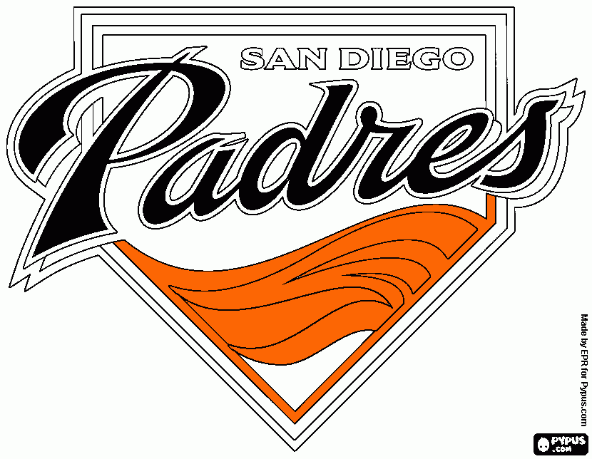 Padres logo coloring page