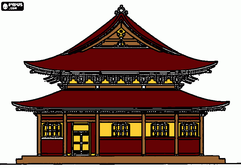 pagoda coloring page