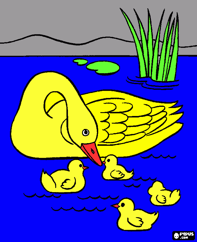 Patkice žute boje coloring page