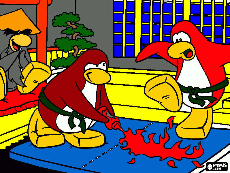 penguins coloring page