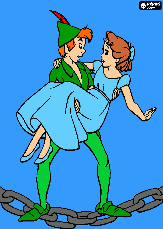 PETER and WENDY coloring page